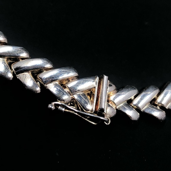 Italy 925 chevron link choker - Picture 6 of 12